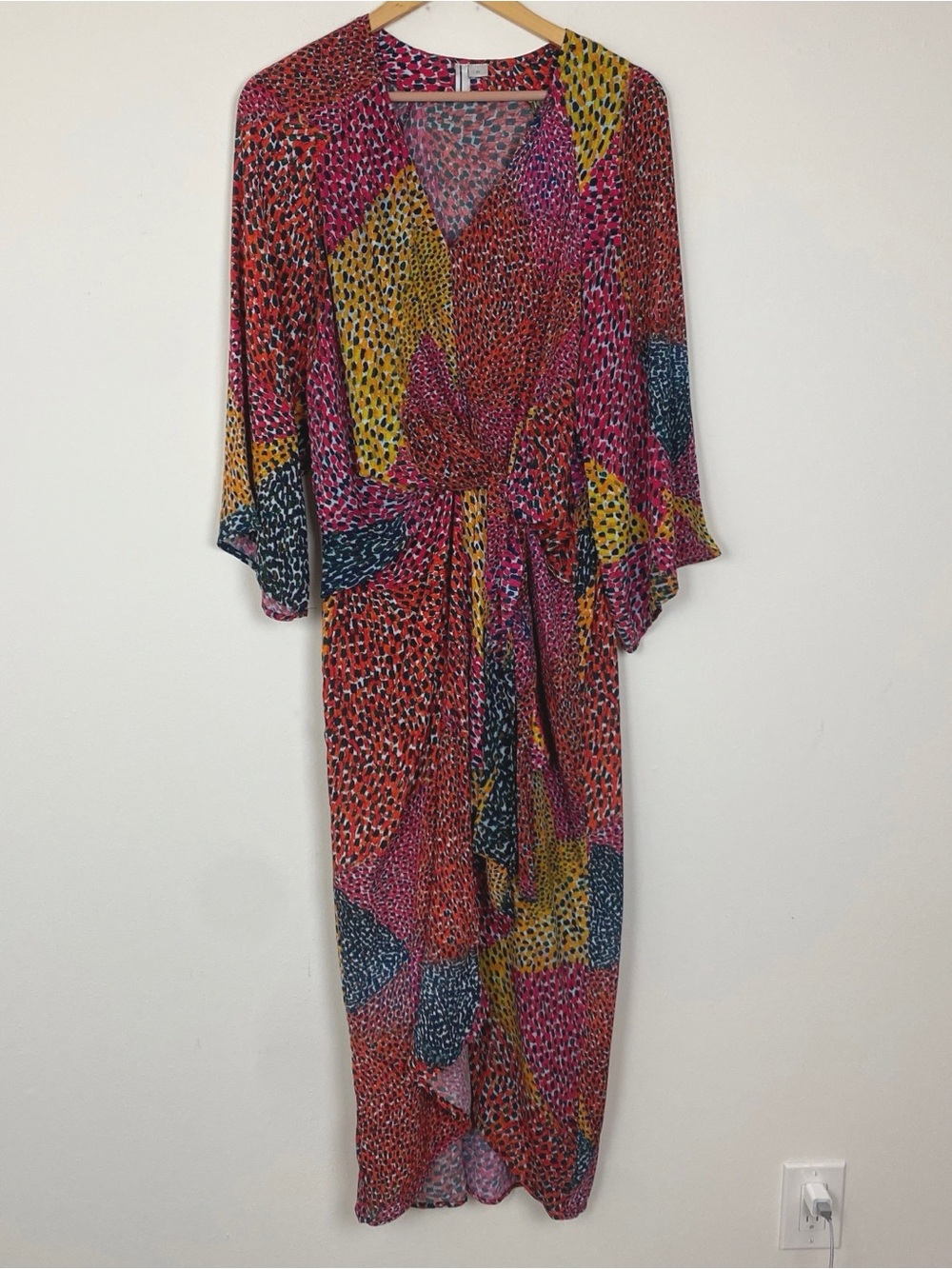 🎈Anthropologie Bl^nk Tori Wrap Dress Size XL - Picture 4 of 12